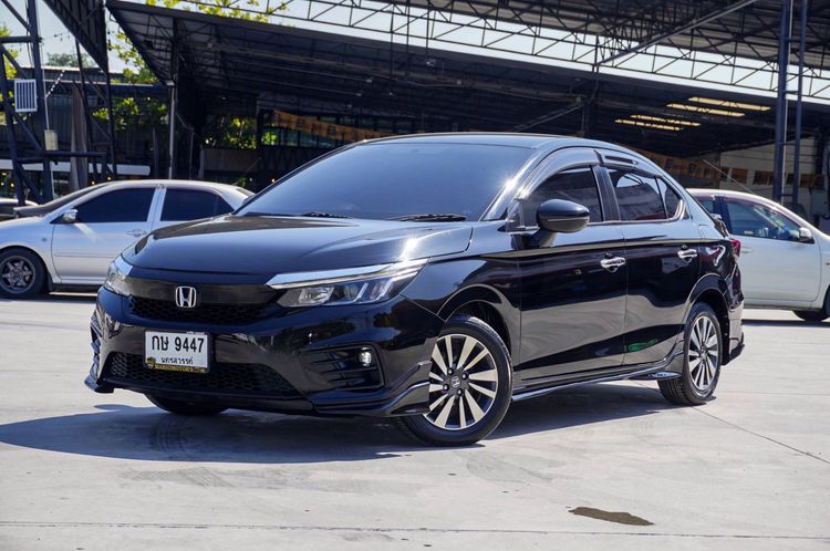 Honda City 2020 1.0 V Sedan เบนซิน ไม่ติดแก๊ส เกียร์อัตโนมัติ ดำ รูปที่ 3