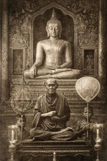 พระสมเด็จวัดระฆัง สร้างฝากกรุวัดบางขุนพรหม สภาพสวยสมบูรณ์ องค์นี้ชาวบ้านในสมัยก่อนใช้เชือกเอ็นผูกกับดินเหนียวตกขึ้นมาได้ เป็นพระกรุเก่า  รูปที่ 10