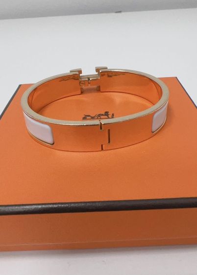 กำไล Hermès รุ่น Clic H สีขาว รูปที่ 2