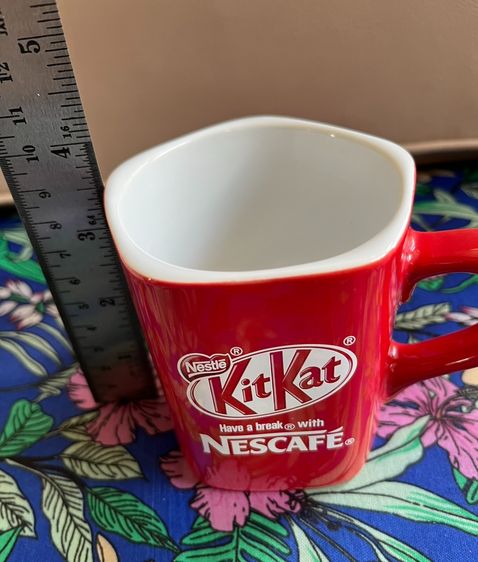 แก้วเซรามิกสีแดง โลโก้ KitKat Nescafe งานญี่ปุ่น รูปที่ 5