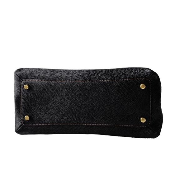 Coachแท้💯มือสอง สีดำรหัสC3954Coach Soft Pebble Leather May Shoulderbag Chalk Style (Black)