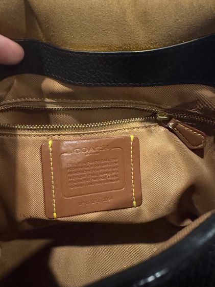 Coachแท้💯มือสอง สีดำรหัสC3954Coach Soft Pebble Leather May Shoulderbag Chalk Style (Black) รูปที่ 5