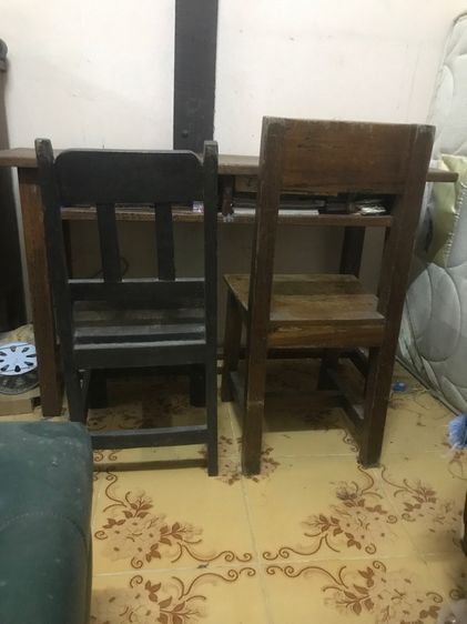 ชุดโต๊ะนักเรียนไม้สักงานเก่า รูปที่ 3