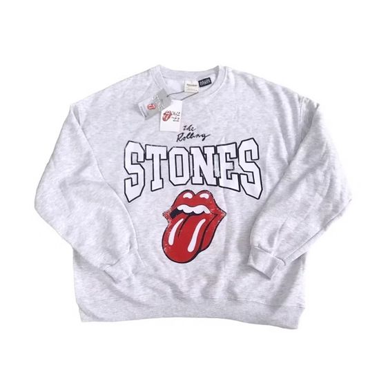 เสื้อสเวตเตอร Pull แอนด์ bear rollling stones ของแท้จากช๊อป