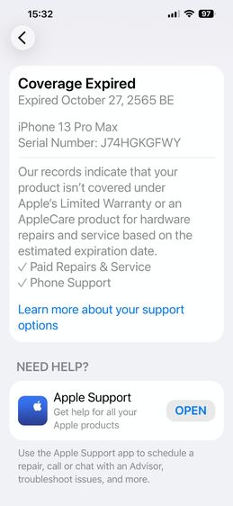 iPhone 13 Pro Max 256GB สีดำ เครื่องศูนย์ไทย รูปที่ 14