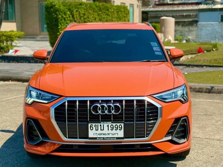 Audi Q3 35 TFSI S line 2025 ไมล์1หมื่นแท้ สีส้มโรงงาน ประกันถึงปี2029