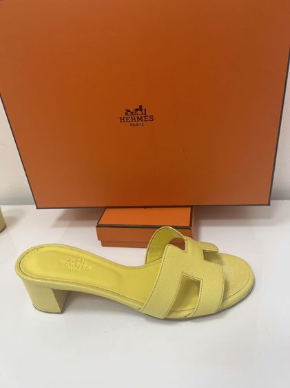 รองเท้า Hermes Oasis สีเหลือง รูปที่ 4