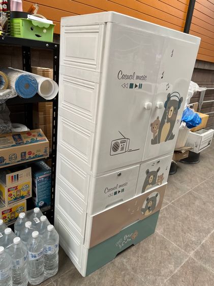 ตู้เสื้อผ้าเด็ก วัสดุปลอดภัยPP รูปที่ 2