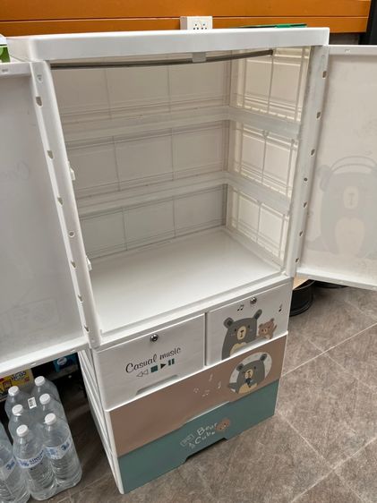 ตู้เสื้อผ้าเด็ก วัสดุปลอดภัยPP รูปที่ 4