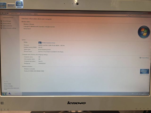 AIO Lenovo C340 สีขาว ใช้งานได้ปกติ