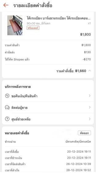 โต๊ะระเบียง บาร์แขวนระเบียง รูปที่ 3