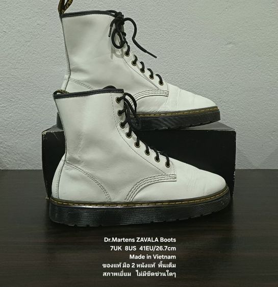 Dr.Martens ZAVALA Boots, Unisex 7UK 8US 41EU(26.7cm) Original ของแท้ มือ 2 สภาพเยี่ยม, รองเท้า Dr.Martens หนังแท้ พื้นเต็ม ไม่มีตำหนิใดๆ รูปที่ 15
