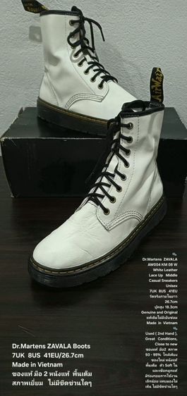 Dr.Martens ZAVALA Boots, Unisex 7UK 8US 41EU(26.7cm) Original ของแท้ มือ 2 สภาพเยี่ยม, รองเท้า Dr.Martens หนังแท้ พื้นเต็ม ไม่มีตำหนิใดๆ รูปที่ 2