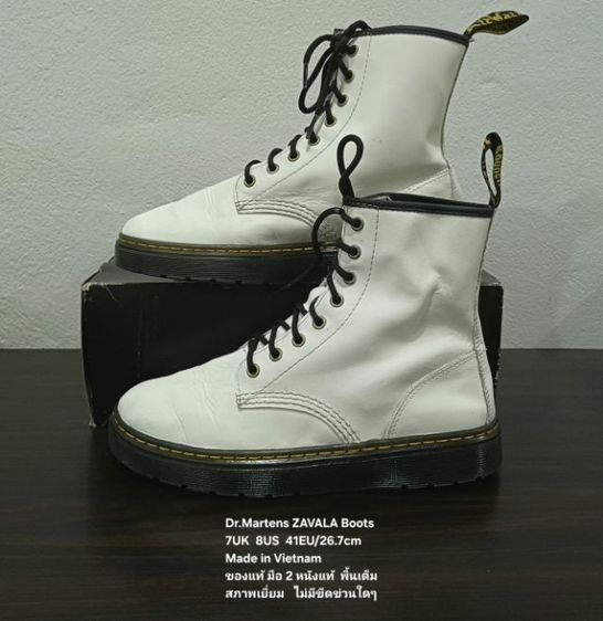 Dr.Martens ZAVALA Boots, Unisex 7UK 8US 41EU(26.7cm) Original ของแท้ มือ 2 สภาพเยี่ยม, รองเท้า Dr.Martens หนังแท้ พื้นเต็ม ไม่มีตำหนิใดๆ รูปที่ 16