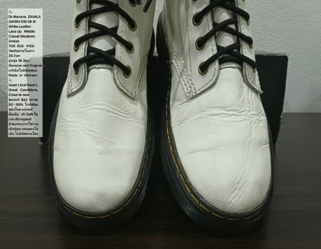 Dr.Martens ZAVALA Boots, Unisex 7UK 8US 41EU(26.7cm) Original ของแท้ มือ 2 สภาพเยี่ยม, รองเท้า Dr.Martens หนังแท้ พื้นเต็ม ไม่มีตำหนิใดๆ รูปที่ 7