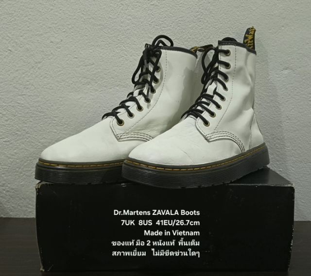 Dr.Martens ZAVALA Boots, Unisex 7UK 8US 41EU(26.7cm) Original ของแท้ มือ 2 สภาพเยี่ยม, รองเท้า Dr.Martens หนังแท้ พื้นเต็ม ไม่มีตำหนิใดๆ รูปที่ 5