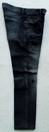 ยีนส์เข้ม ขัดฟอกสี แต่งเซอร์ ทำขาดเดิม กางเกงผู้ชาย รูปที่ 4