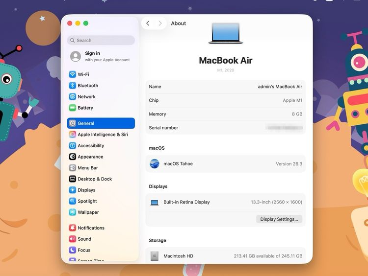 MacBook Air 13-inch M1,2020 Ram8GB SSD256GB SpaceGray รูปที่ 12