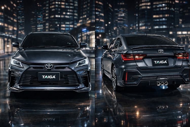 ชุดแต่ง Toyota Yaris Ativ 2022–2026 สเกิร์ตรอบคัน รุ่น TAIGA 5 ชิ้น ABS แบรนด์ไทย