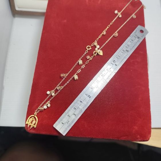 🔖สร้อยสีทองตุ้งติ้ง คริสตัลและหิน  ของจริงสวยมาก งานจากญี่ปุ่น รูปที่ 5