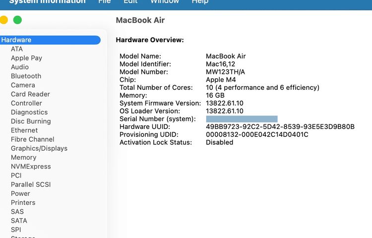 MacBook Air 13" M4 RAM 16GB 2025 - มือสอง (Used) รูปที่ 18