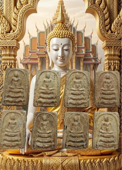 สมเด็จพิมพ์พุดซ้อน กรุวังหน้า ๒๔๑๑ 8 องค์ 300-ส่งฟรี ชุดที่3