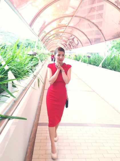 เดรทยาว สีแดง รูปที่ 7