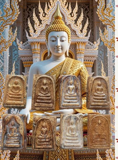 พระกรุเก่าคละพิมพ์ 8 องค์ 400- ส่งฟรี ชุดที่1