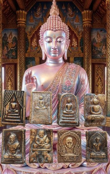 พระกรุเก่าคละพิมพ์ 8 องค์ 400- ส่งฟรี ชุดที่3