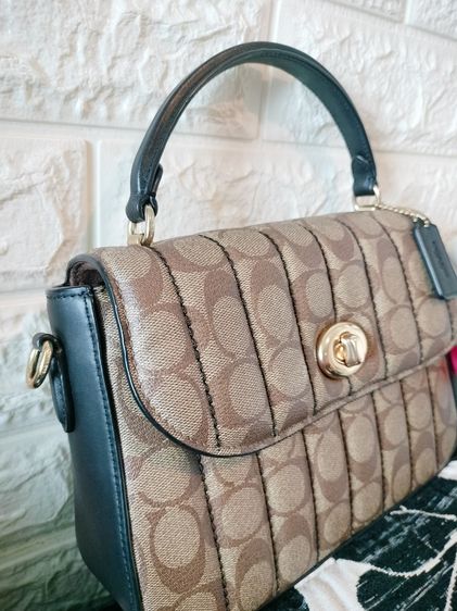 COACH Marlie Top Handle Satchel In Signature Canvas With Quilting  รูปที่ 2