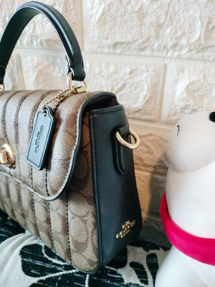 COACH Marlie Top Handle Satchel In Signature Canvas With Quilting  รูปที่ 5