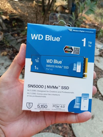 ที่เก็บข้อมูลและเมมโมรี่การ์ด 1 TB WD Blue SN5000 PCIe 4x4 NVMe M.2 2280 ของใหม่ยังไม่ใช้งาน ราคาแบ่งบัน