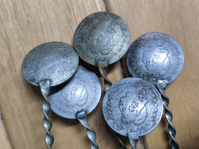 เครื่องเงินเก่า ช้อนชงเครื่องดื่ม