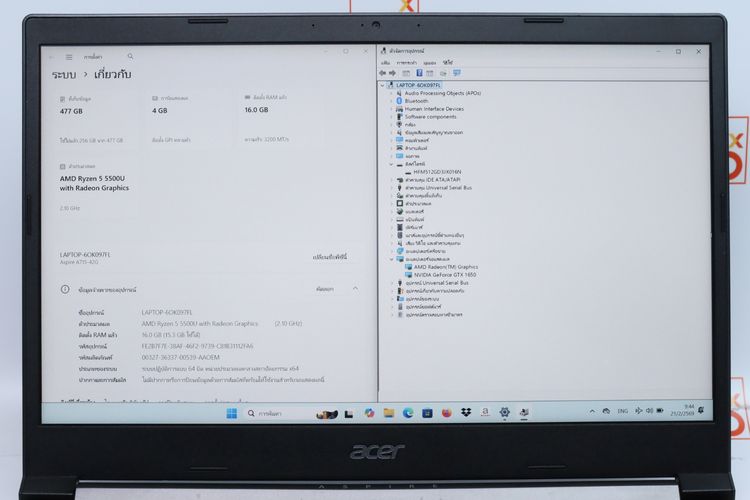 ACER ASPIRE 7 Ryzen 5 5500U-GTX 1650 16-512GB - ID26020292 รูปที่ 4