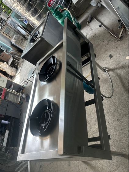 เตาแก๊ส2หัว มีร่องน้ำก็อกน้ำเกรด304หัวเตาKB7  รูปที่ 5