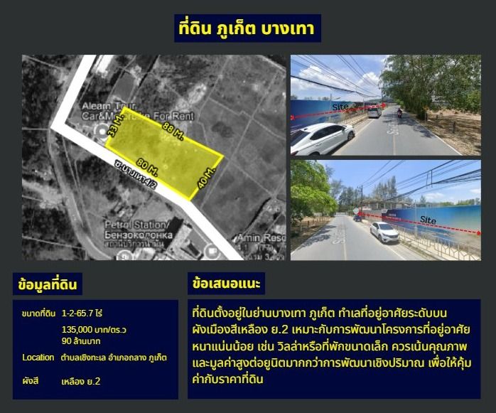 ที่ดินศักยภาพ ภูเก็ต บางเทา