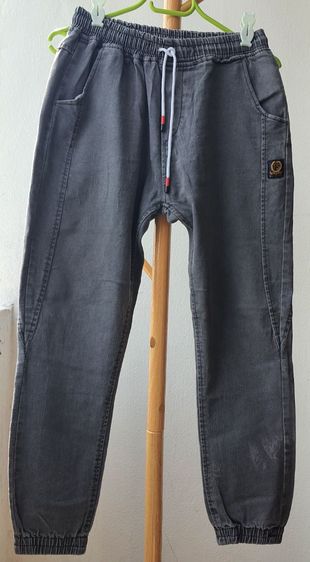 ยีนส์เอวสม็อคปลายขาจั๊ม