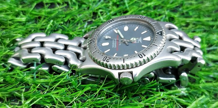 นาฬิกา ELGIN USA  Quartz รุ่น Sports ทรง ก้างปลา สภาพดี เดินตรง สวย ขนาดข้อมือ 18 ซม. มือสอง รูปที่ 4