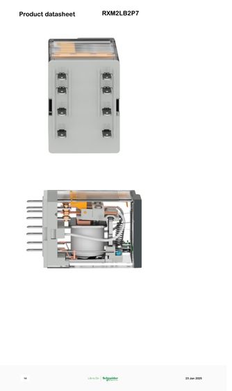 Miniature RXM2LB2P7  + Relay XZE1M2C Simple Socket  รูปที่ 9