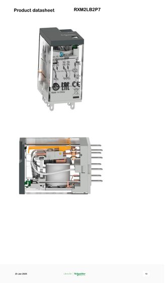 Miniature RXM2LB2P7  + Relay XZE1M2C Simple Socket  รูปที่ 10