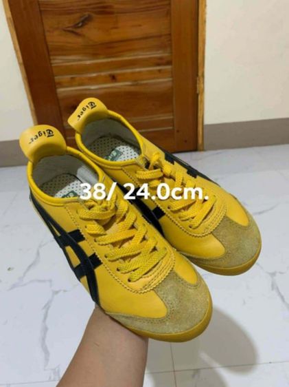 รองเท้าผ้าใบ เหลือง หนังแท้ UK 5.5 | EU 38 2/3 | US 7 Onitsuka Tiger Mexico 66 (38)