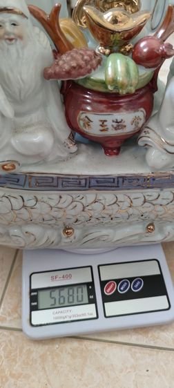 โป๊ยเซียน (แปดเซียน) นั่งเรือมังกร ข้ามทะเล ขนาด15นิัว เป็นเซรามิกวัตถุมงคลจีนของแท้ เก่าเก็บในกล่องเดิมหุ้มด้วยฟางแห้งกว่า30ปี สภาพสวยงาม รูปที่ 4