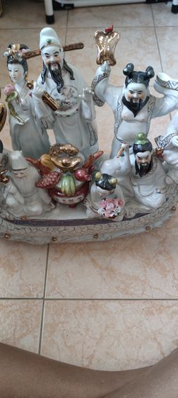 โป๊ยเซียน (แปดเซียน) นั่งเรือมังกร ข้ามทะเล ขนาด15นิัว เป็นเซรามิกวัตถุมงคลจีนของแท้ เก่าเก็บในกล่องเดิมหุ้มด้วยฟางแห้งกว่า30ปี สภาพสวยงาม รูปที่ 12