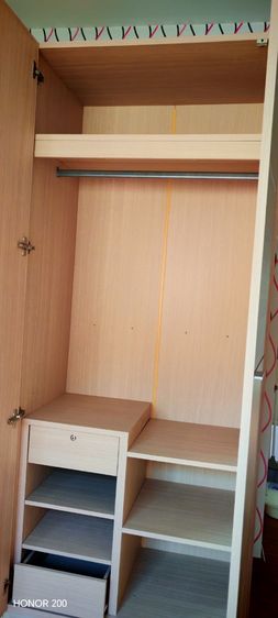 ขายตู้เสื้อผ้า SB furniture มือสองสไตร์มินิมอลสีlight oak วัสดุไม้ปาร์ติเกิล เคลือบผิว สภาพสวย  รับของที่เขตสายไหม รูปที่ 6