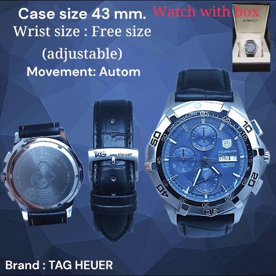 เงิน TAG Heuer Aquaracer Chronograph Automatic พร้อมกล่อง สภาพดี