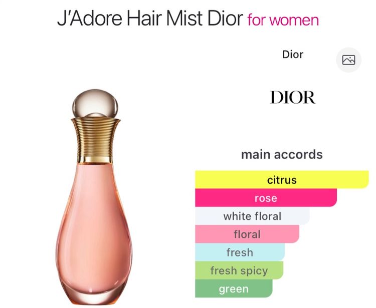 DIOR J'adore Parfum Pour Les Cheveux 40 ml (hair mist ) No box น้ำหอมแท้   รูปที่ 2