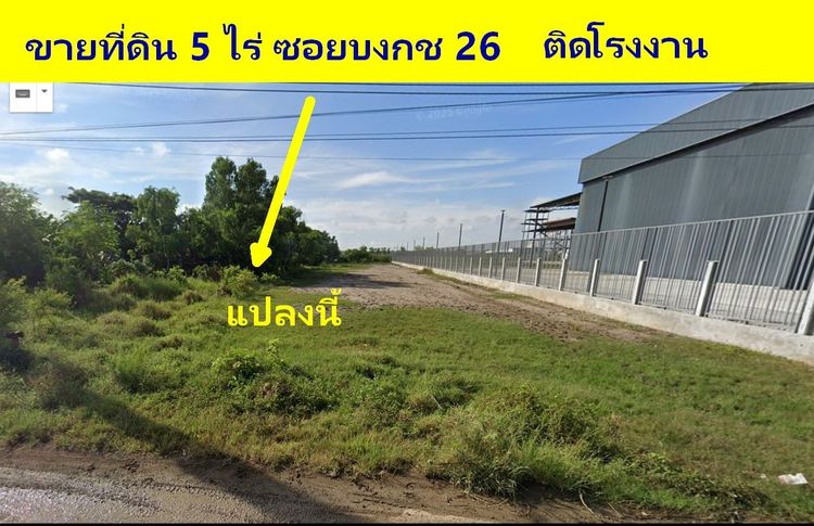 ขายที่ดินซ.บงกช 26 เนื้อที่ 5 ไร่ ที่ดินถมแล้ว ทำเลทองย่านรังสิต แปลงสวย หน้ากว้างมาก ถนนคอนกรีต ที่ดินติดโรงงานใหญ่ ทางเชื่อมไป ถนนพหลโยธิน