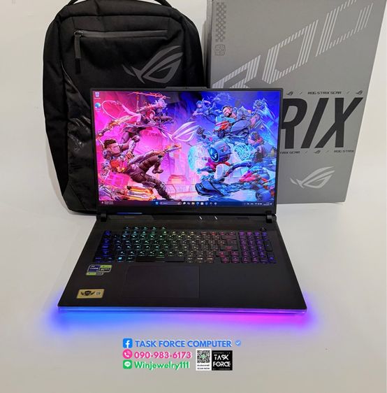(RTX 4090) ASUS ROG STRIX SCAR 18 G834JYR-R6052W (OFF BLACK) รูปที่ 12