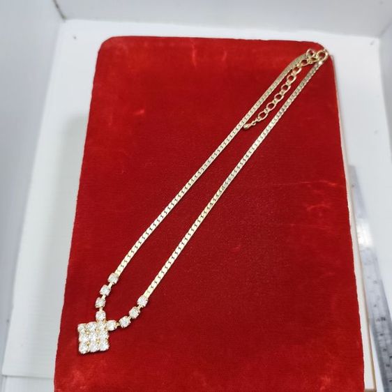 🔖สร้อยระย้าสีทองเคแต่งคริสตัล  ของจริงสวยมาก งานจากญี่ปุ่น รูปที่ 6