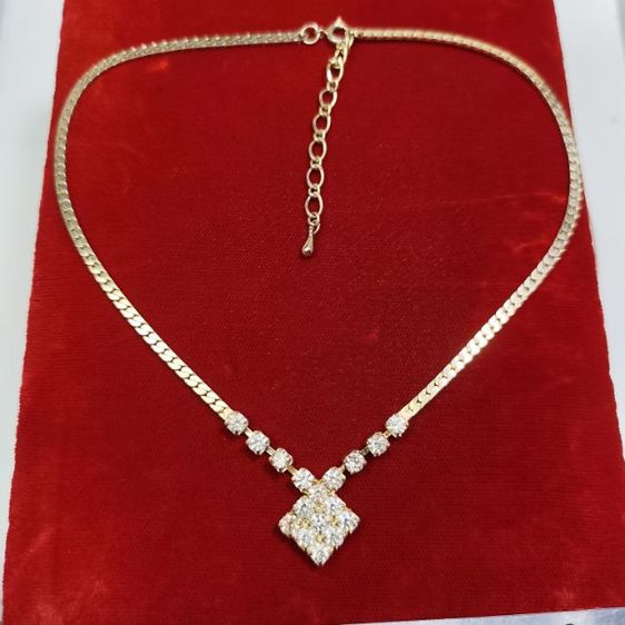 จิวเวอรี่ สร้อยคอและจี้ 🔖สร้อยระย้าสีทองเคแต่งคริสตัล  ของจริงสวยมาก งานจากญี่ปุ่น